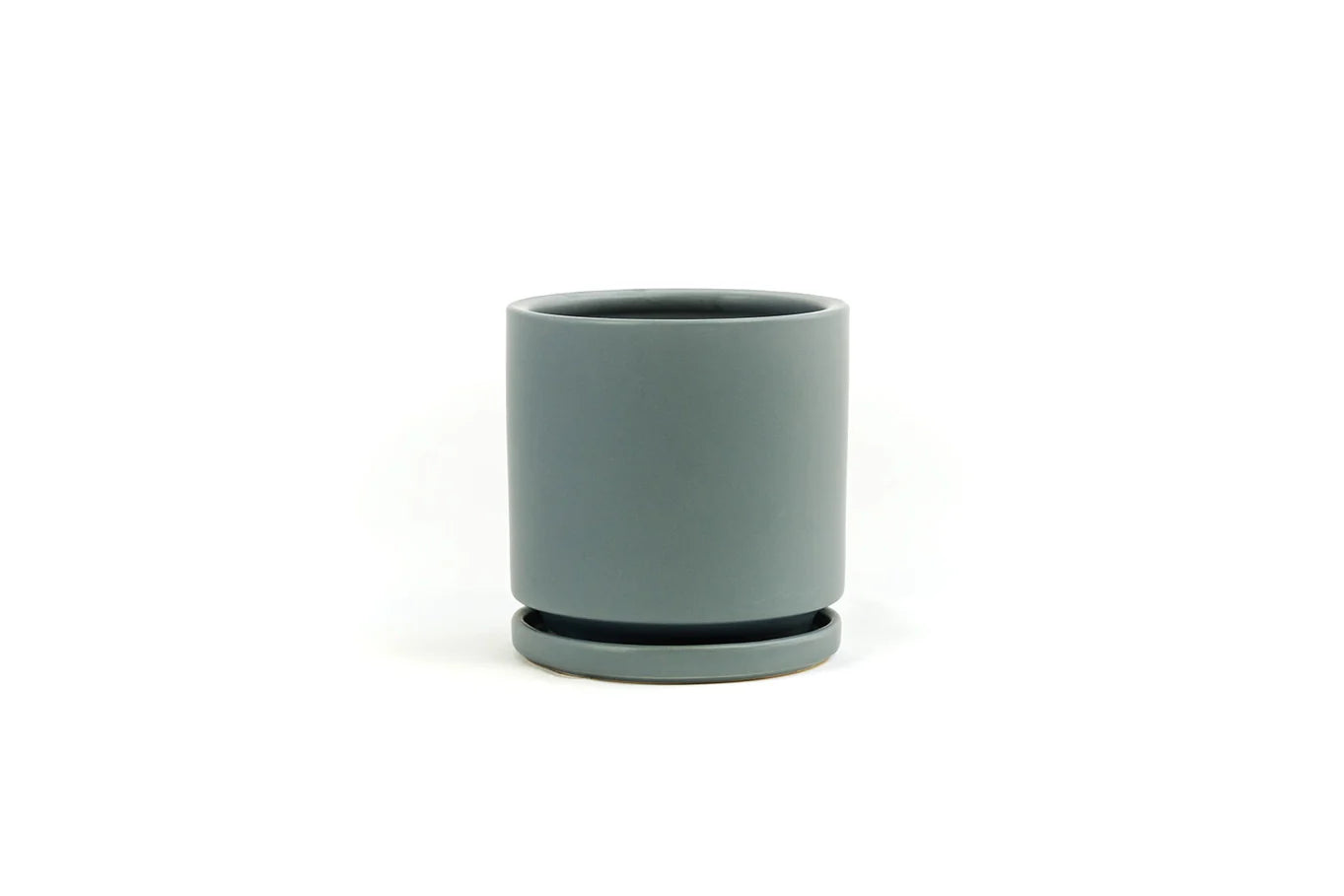8.25" Fresco Cylinder Pots with Water Saucers