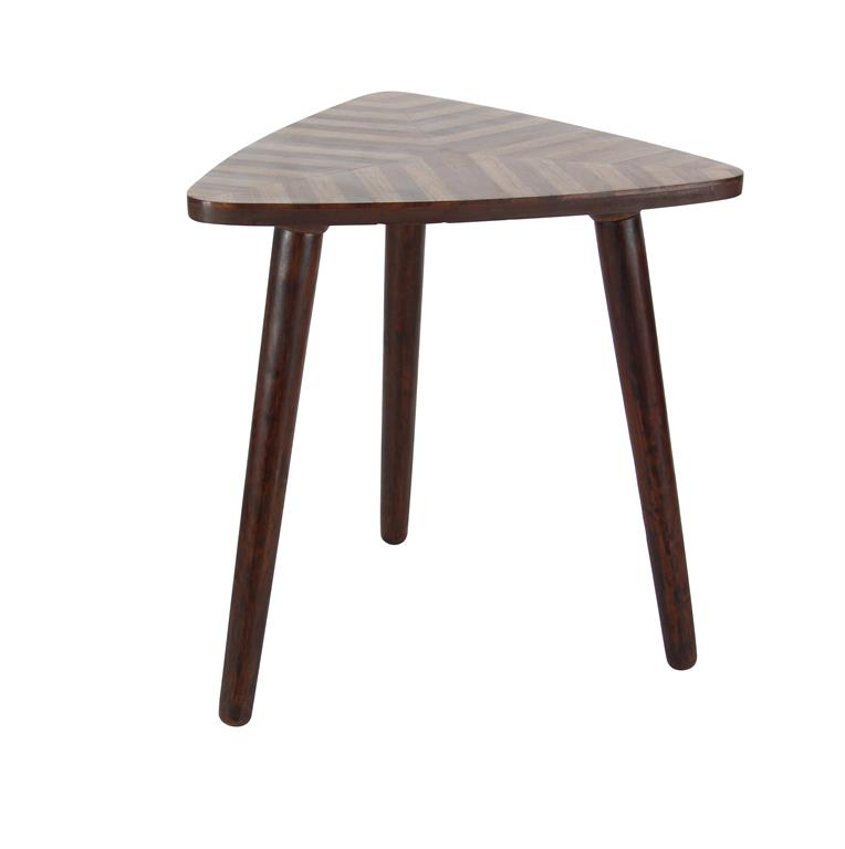 Table Wooden Triangle Accent 20in W X 22in H by Homeportonline