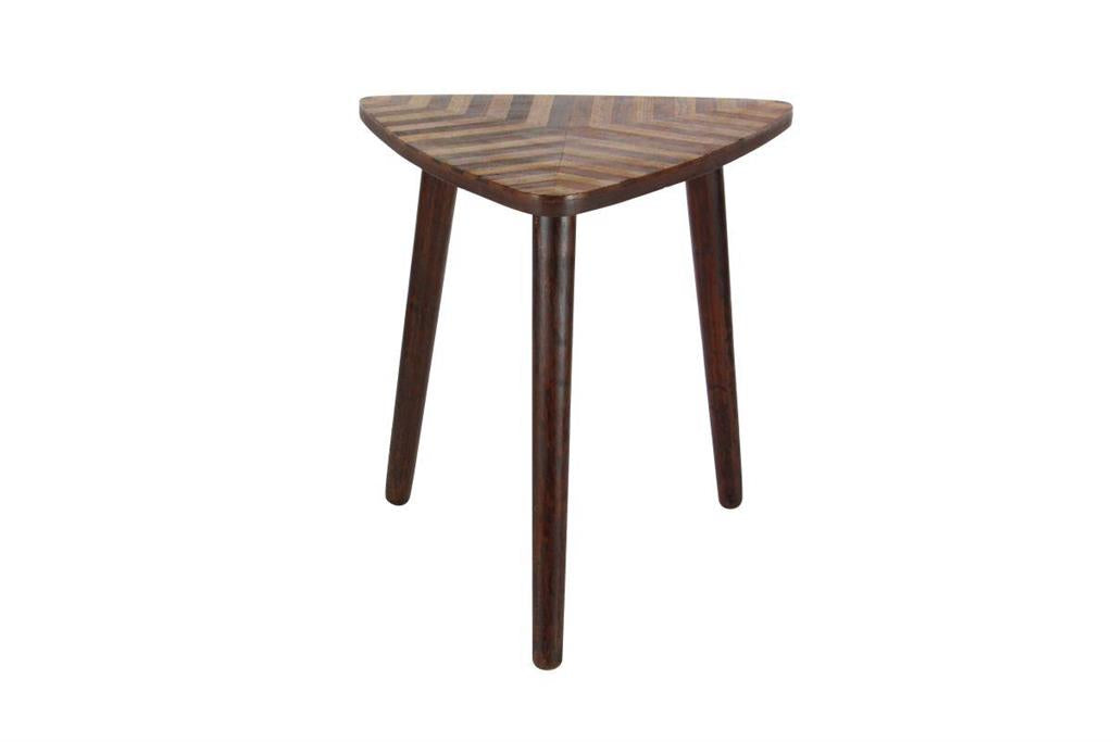 Table Wooden Triangle Accent 20in W X 22in H by Homeportonline