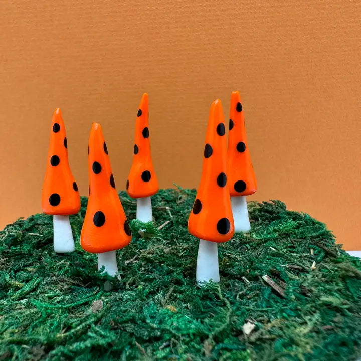 Fairy Garden Mushroom Gnome-style Plant Pick