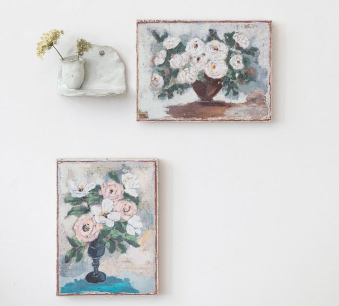Wall Décor Canvas Flowers in Vase 2 Styles (Sold Separately) by Homeportonline
