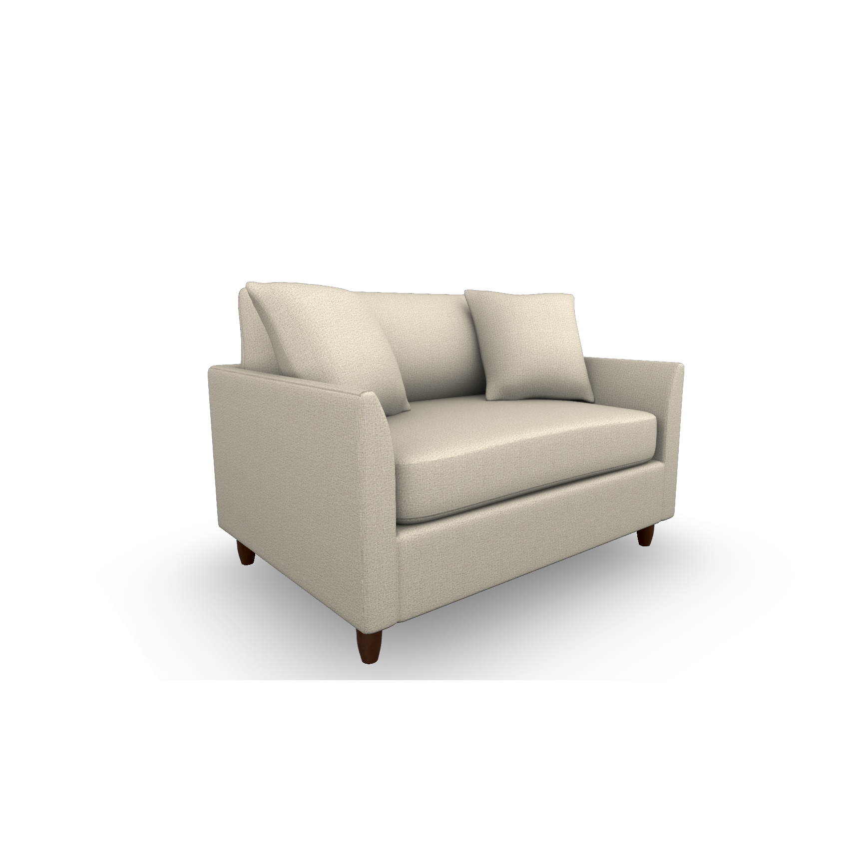 Bayment Sleeper Chair Twin Size Innerspring Mattress Pepper Dark Walnut Leg by Homeportonline