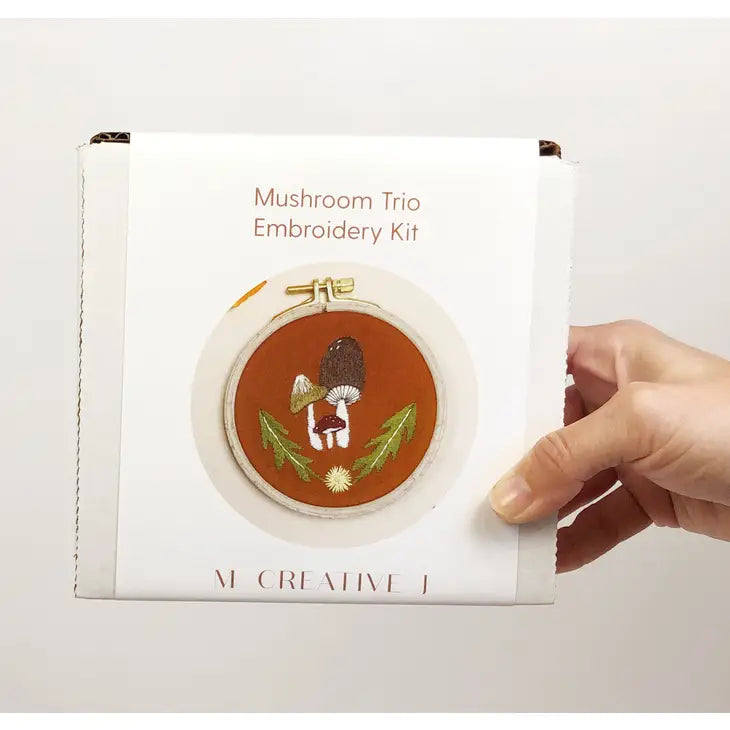 Mushroom Trio Embroidery Kit