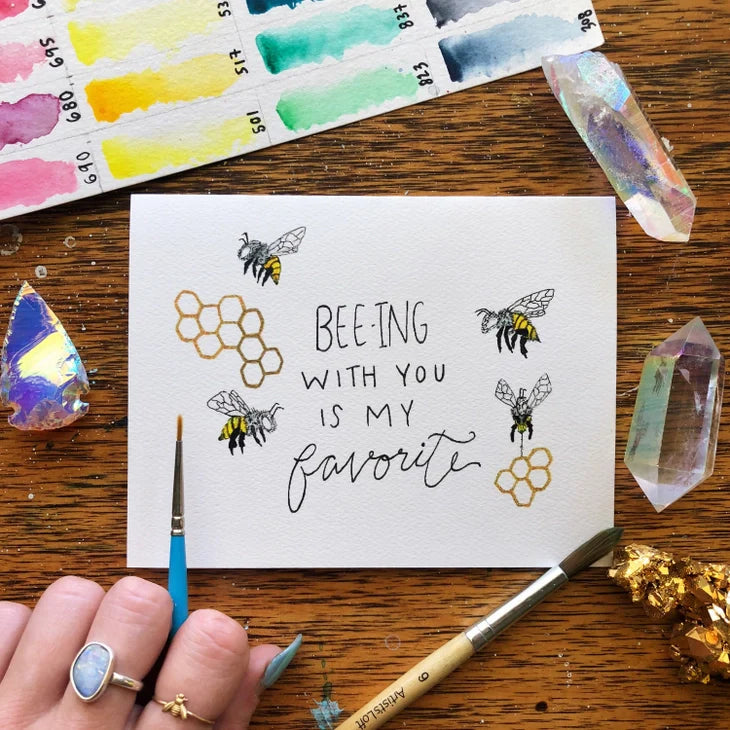 Bee-ing With You Greeting Card