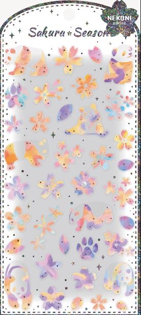 Stickers Sakura Panda Rainbow Flower by Homeportonline