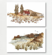 Tiny Watercolor Landscapes Art Prints - 4x6