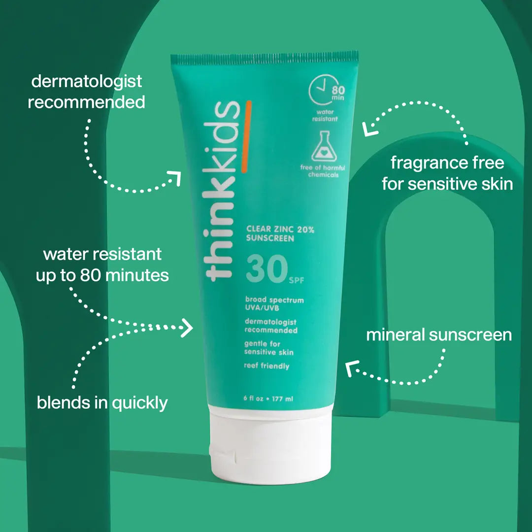Think Kids SPF 30 Clear Zinc Sunscreen | 6 oz