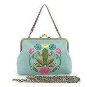 Frog in the Lily Pond Kisslock Bag