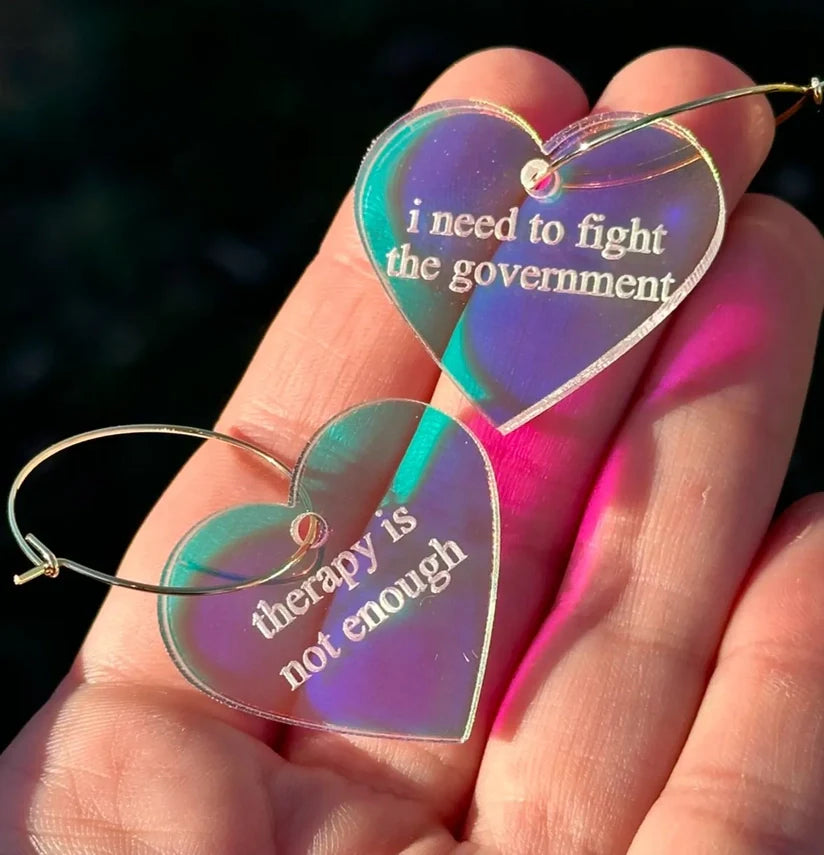 Iridescent Hoop Earrings