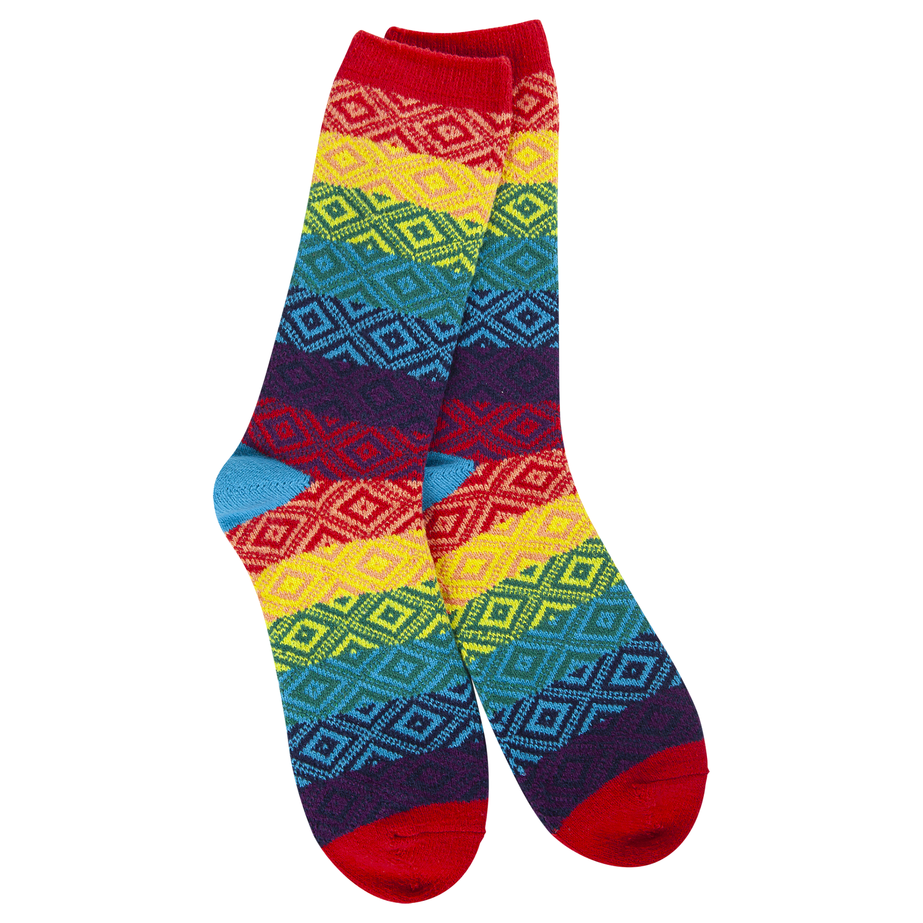 Socks - World's Softest Gem Crew Rainbow Multi by Homeportonline