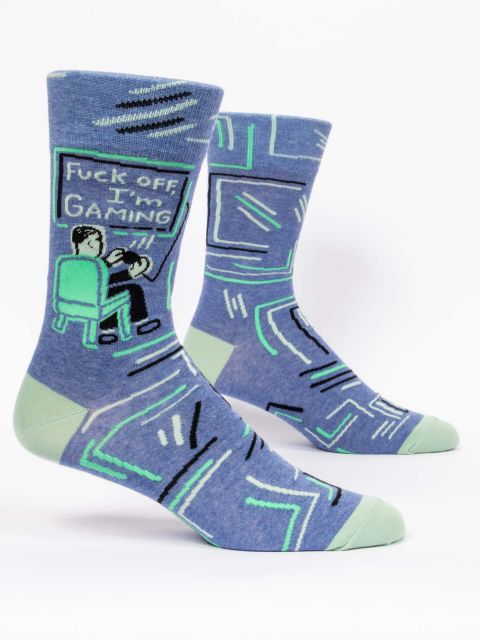 Socks - Men's Crew, F*** Off I'm Gaming by Homeportonline