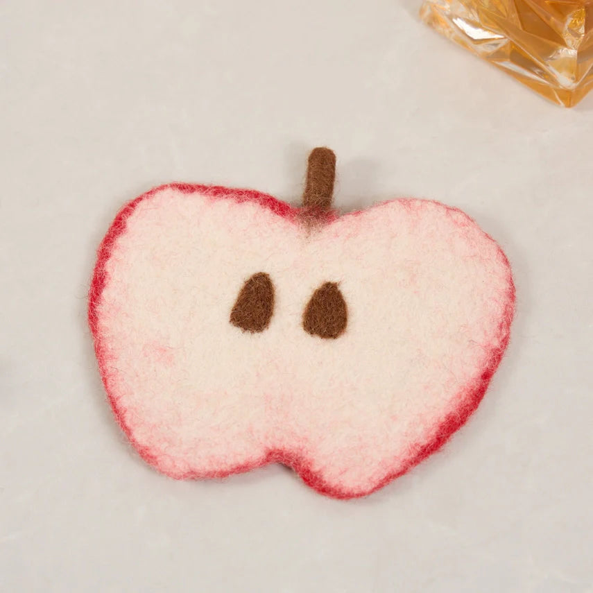 Handcrafted Wool Felt Fruits Coasters