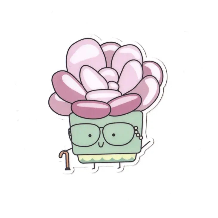 Succulent Granny Vinyl Sticker by Wild Lark