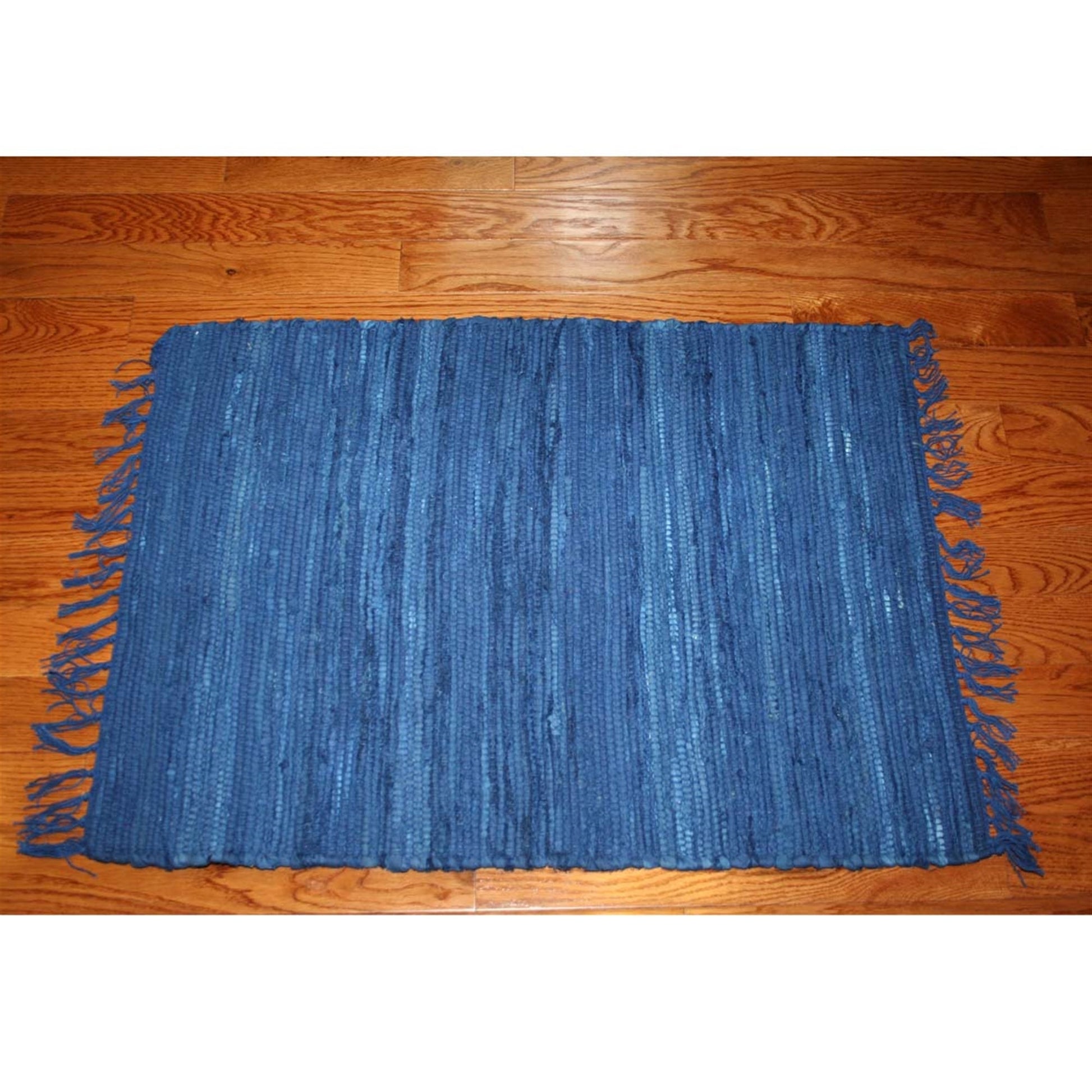 Rag Rug Cotton Navy 2'x3 by Homeportonline