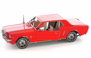 Metal Model Kit Vehicle Car Ford Mustang Coupe 1965 Red by Homeportonline