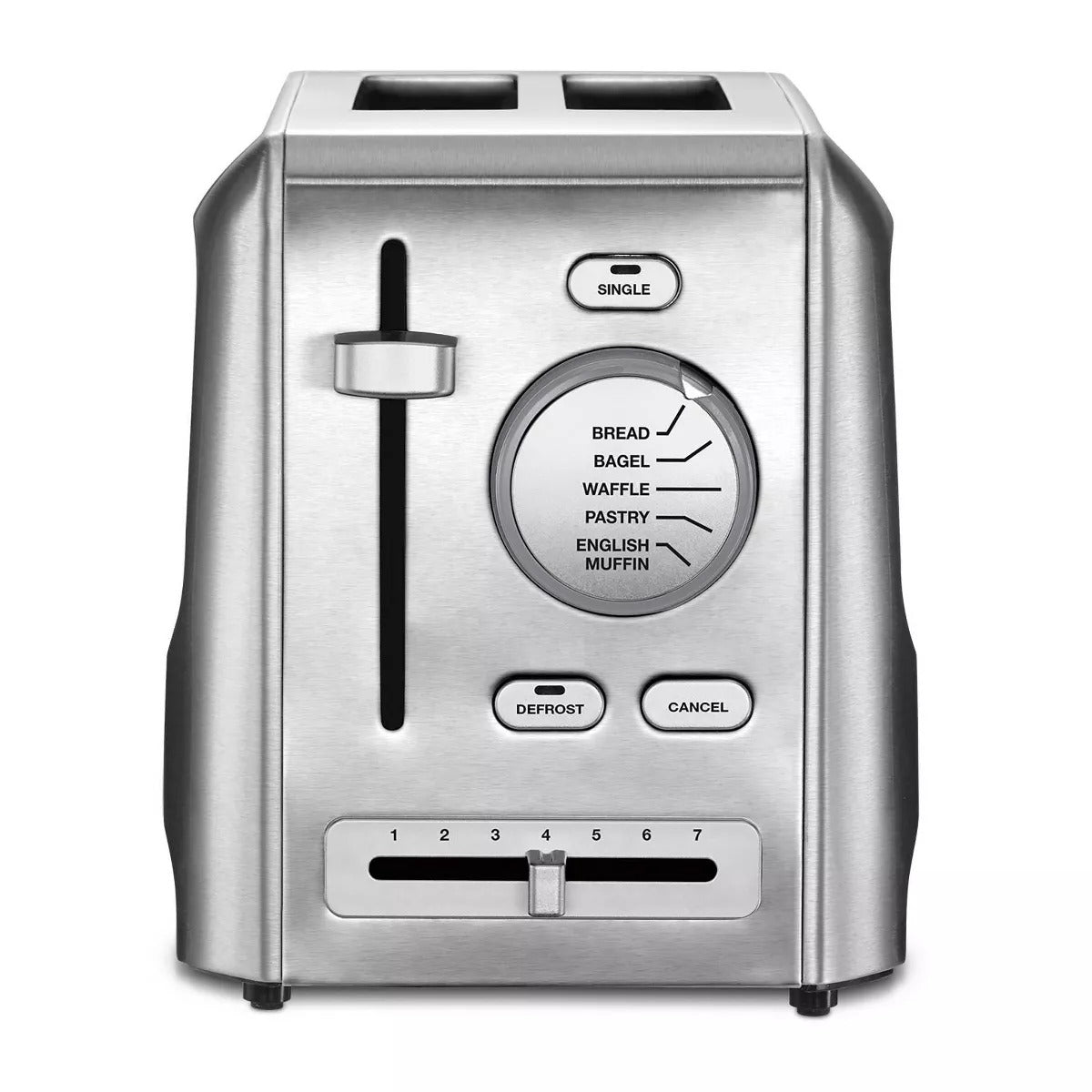 2 Slice Custom Select Silver Toaster by Homeportonline