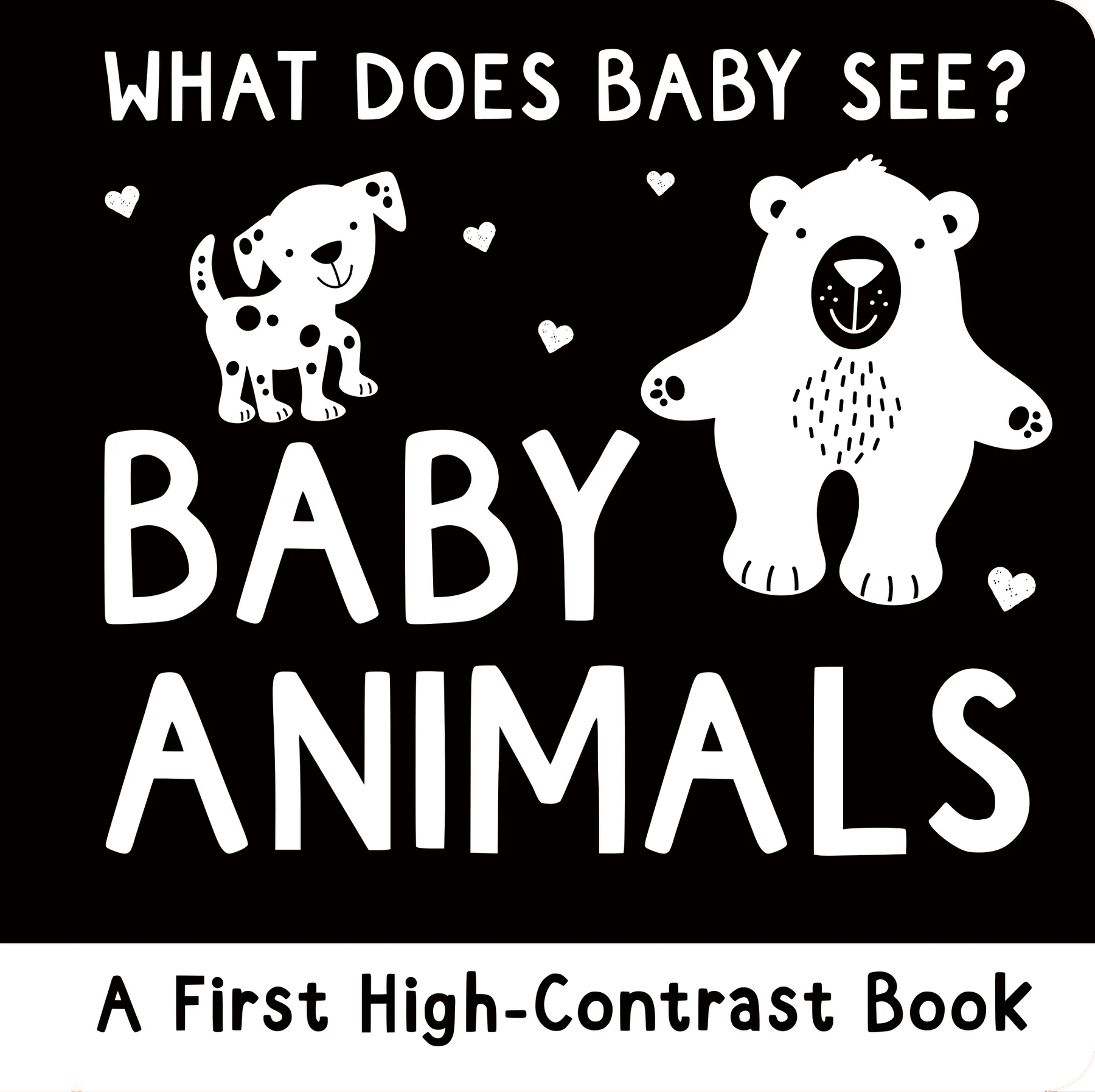 First Board Book High Contrast What Does Baby See? Baby Animals by Homeportonline