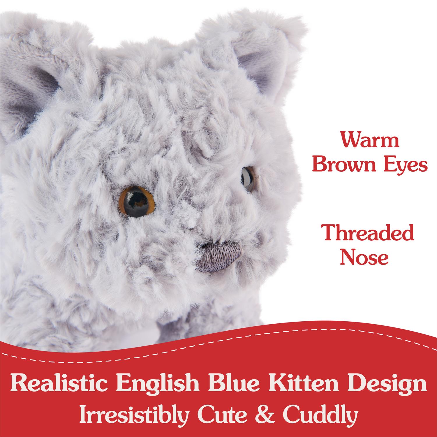 Plush Cat & Dog Collection English Blue Kitten Bootsie 9" by Homeportonline