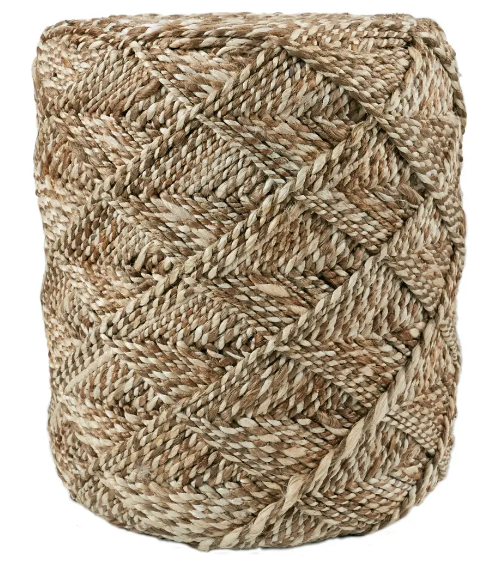 Ystad Scandinavia Pouf Warm Sand Jute by Homeportonline