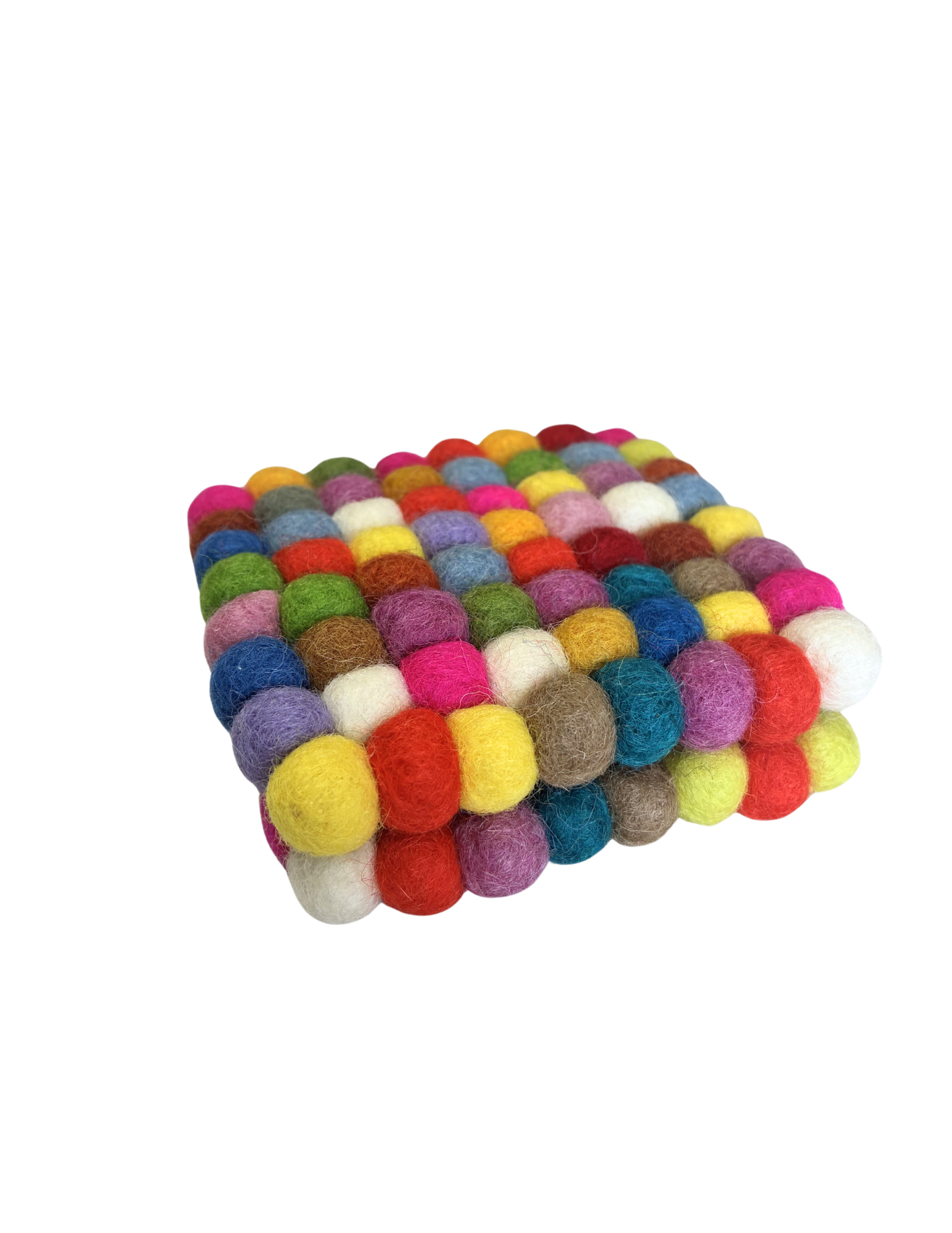 DC Felt Wool Ball Coaster- Square, Circle (set of 4) | 935 FC