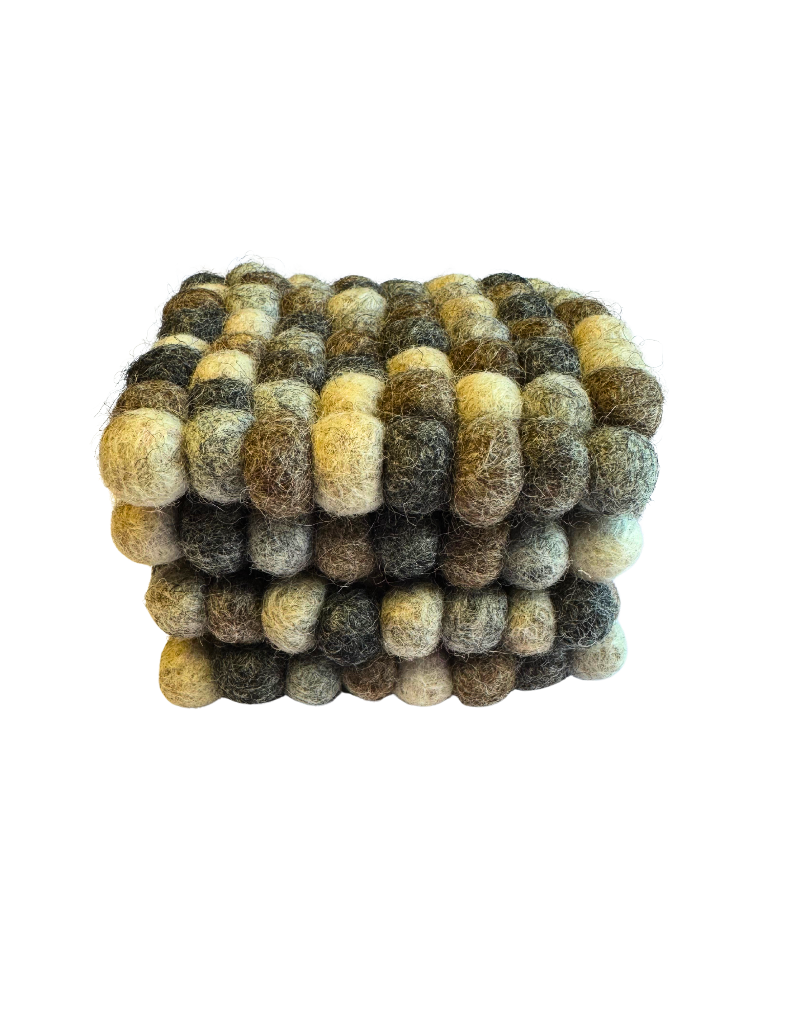DC Felt Wool Ball Coaster- Square, Circle (set of 4) | 935 FC