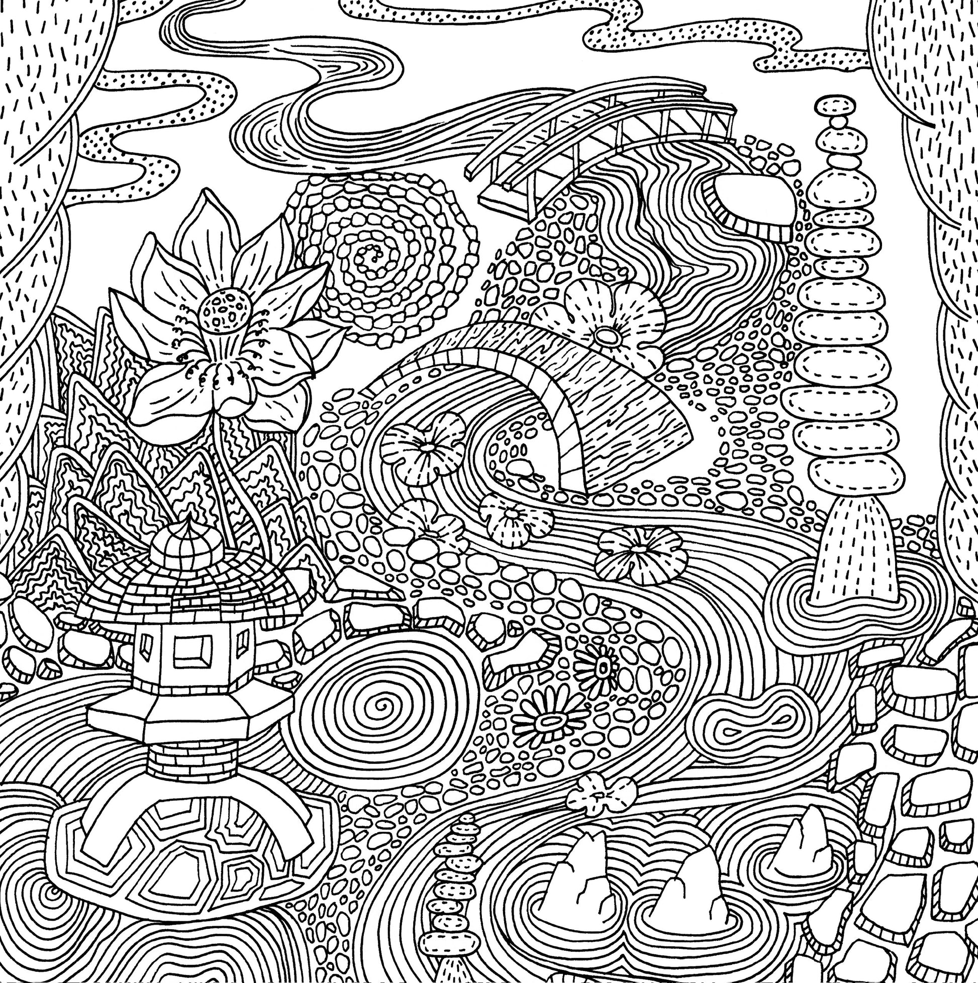 Artist's Adult Coloring Book Serenity by Homeportonline