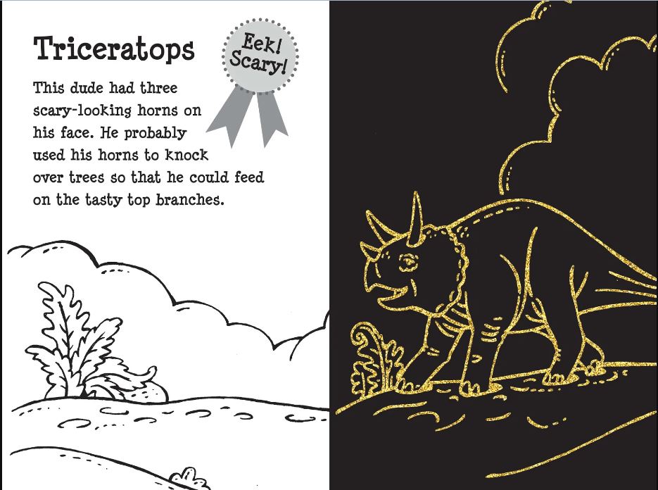 Scratch And Sketch Trace Along Activity Book Dino Dudes by Homeportonline