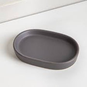Soap Dish - Anitra Ceramic Dark Gray by Homeportonline