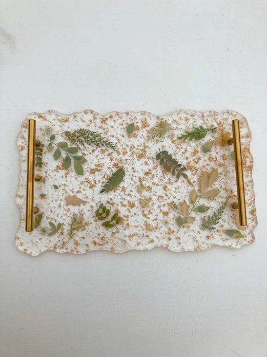 Pressed Flower Charcuterie Tray