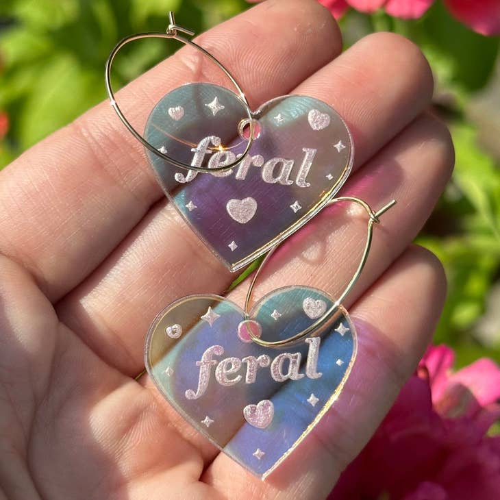 Iridescent Hoop Earrings