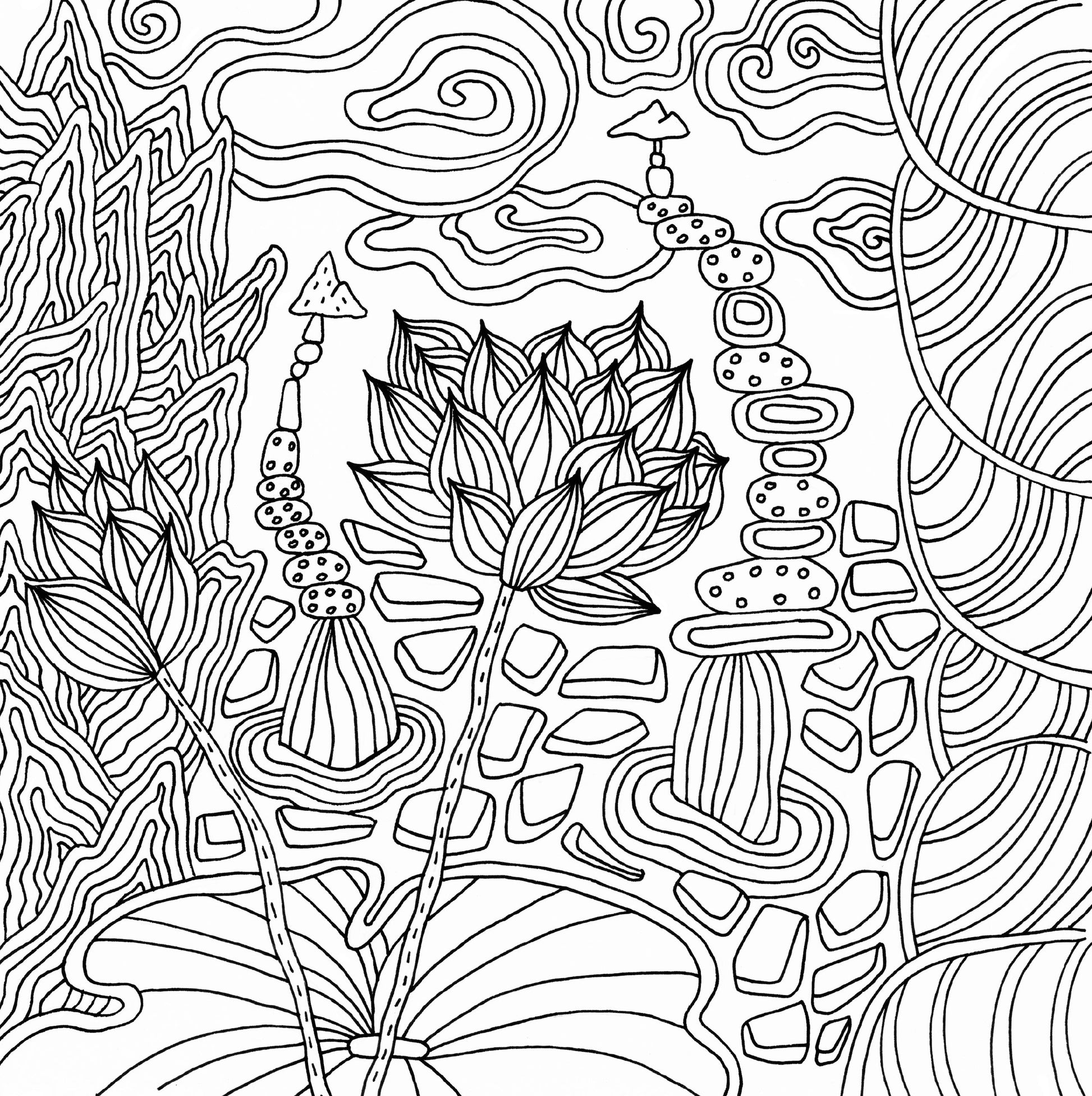 Artist's Adult Coloring Book Serenity by Homeportonline