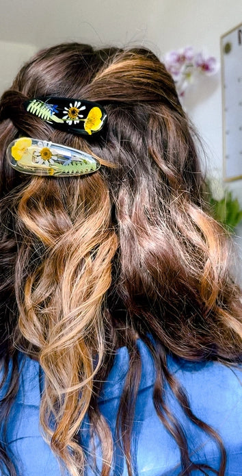 Pressed Flower Hair Clip