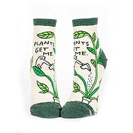 Women's Ankle Socks - Blue Q - Plants Get Me SW627