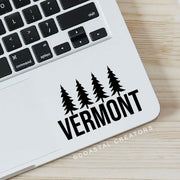 Vermont Trees Vinyl Laptop Sticker