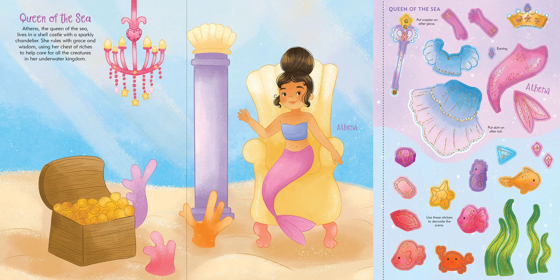 Sticker Doll Dress Up Book Mermaids by Homeportonline