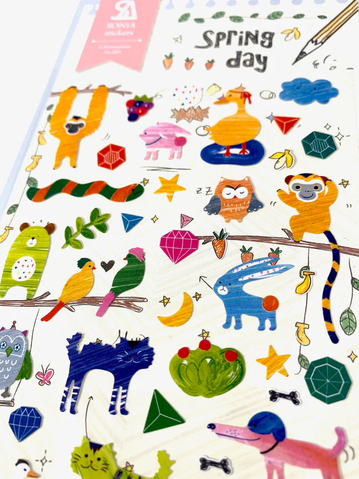 Stickers Spring Day Matte Coated Paper by Homeportonline