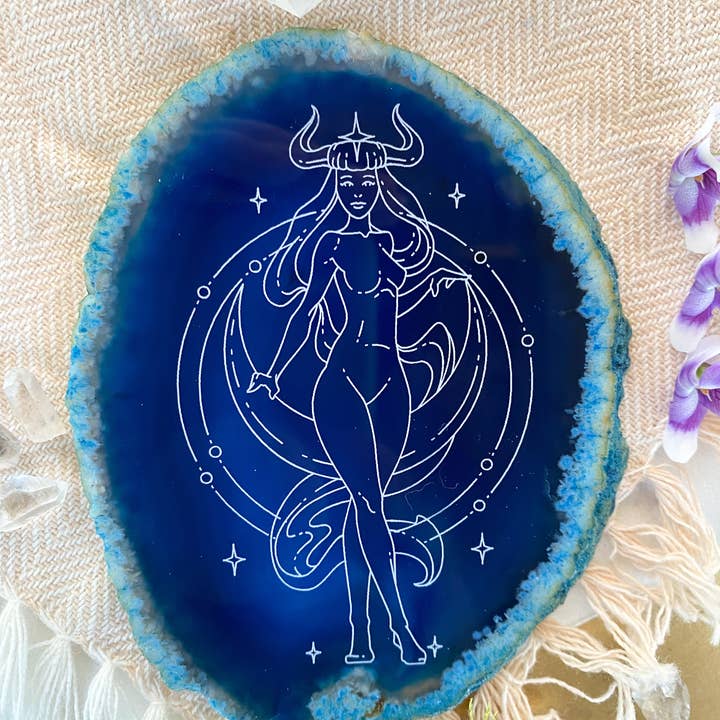 Zodiac Symbol Agate Slices Astrology Sign Horoscope