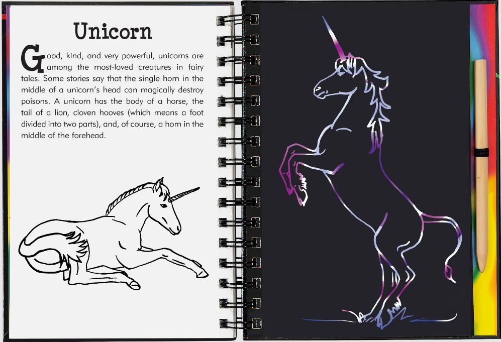 Scratch And Sketch Trace Along Activity Book Dragons And Mythical Creatures by Homeportonline