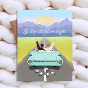 "Let the adventure begin" Wedding Card