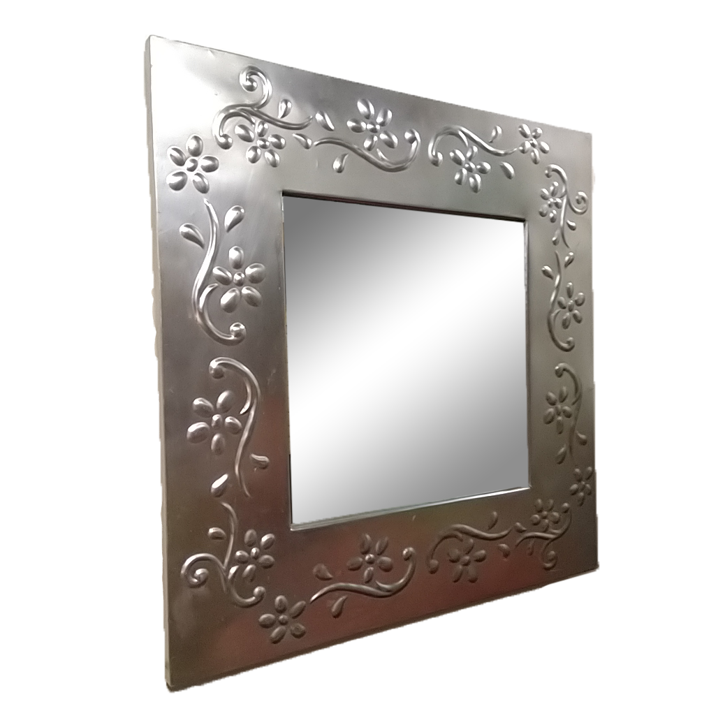 Mirror Silver Frame Floral pattern by Homeportonline