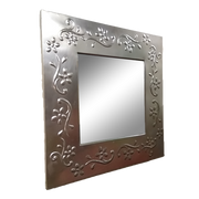 Mirror Silver Frame Floral pattern by Homeportonline