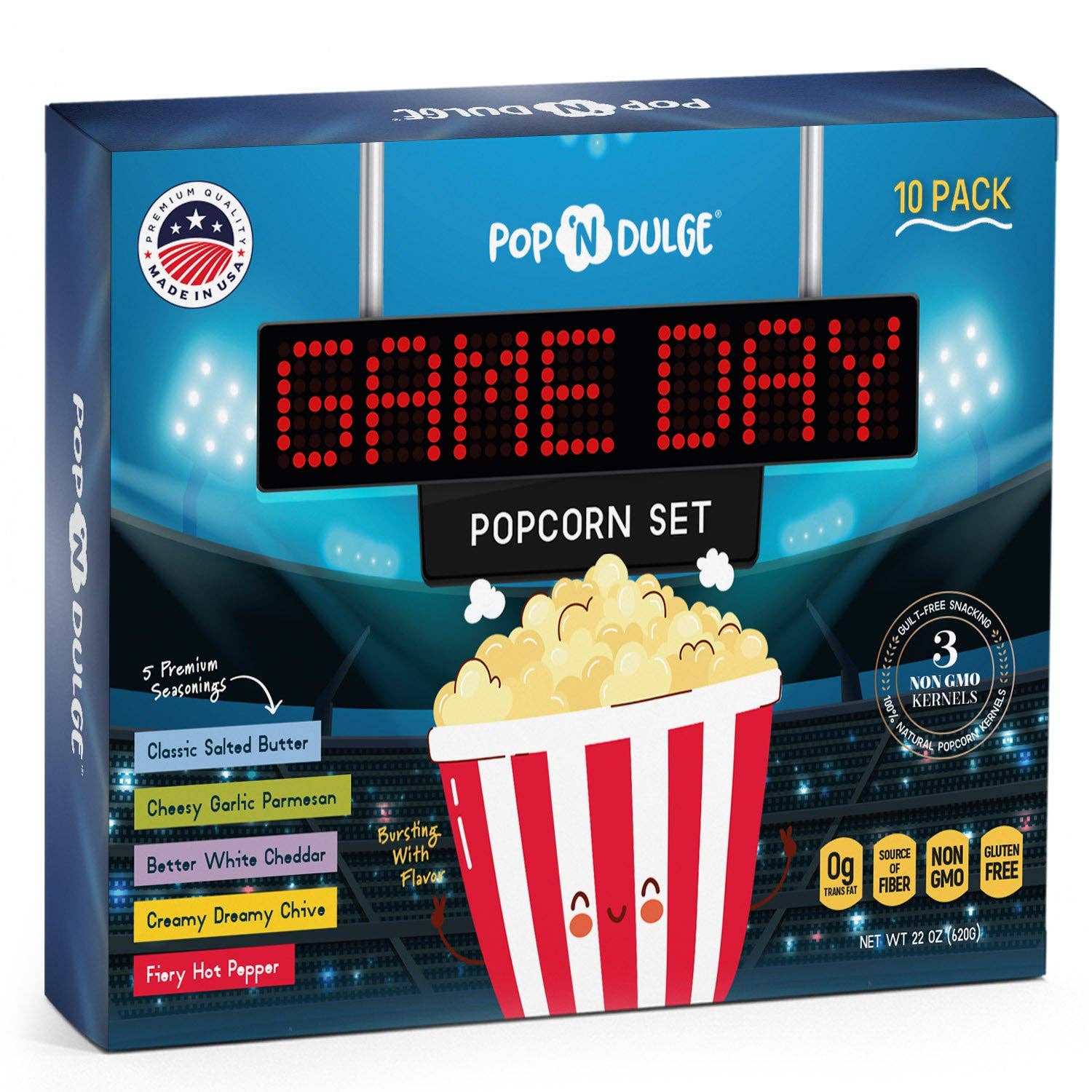 Pop 'N Dulge - Game Day Gourmet Popcorn Gift Set by SidePony Boutique