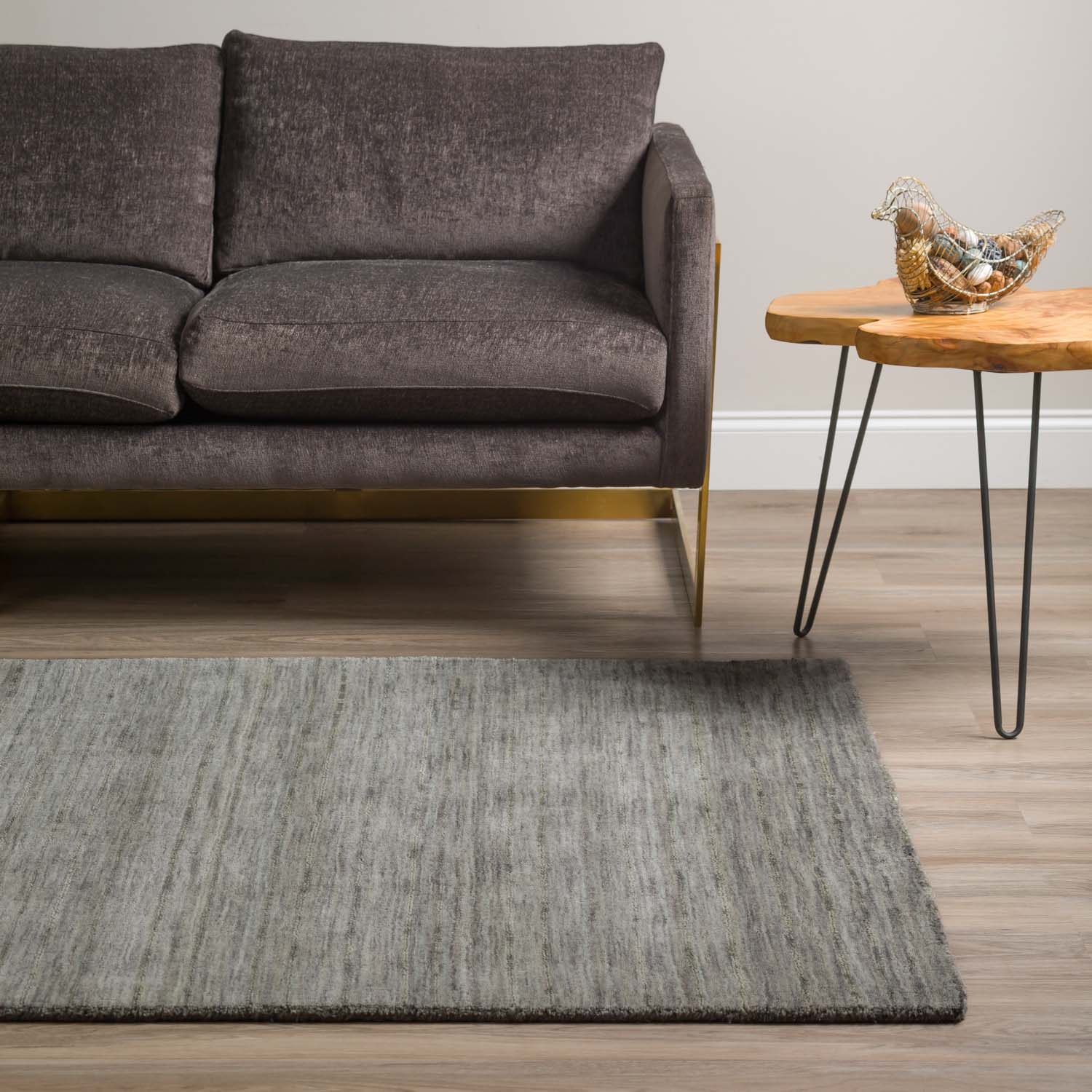 Rafia Rug Charcoal 5' X 7'6" by Homeportonline