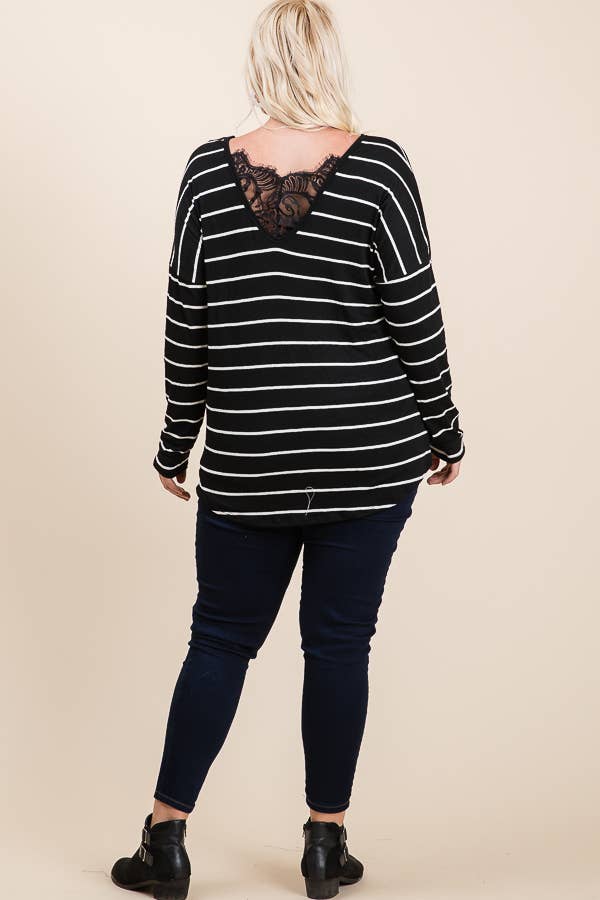 The Moment of the Truth Stripe Top by SidePony Boutique