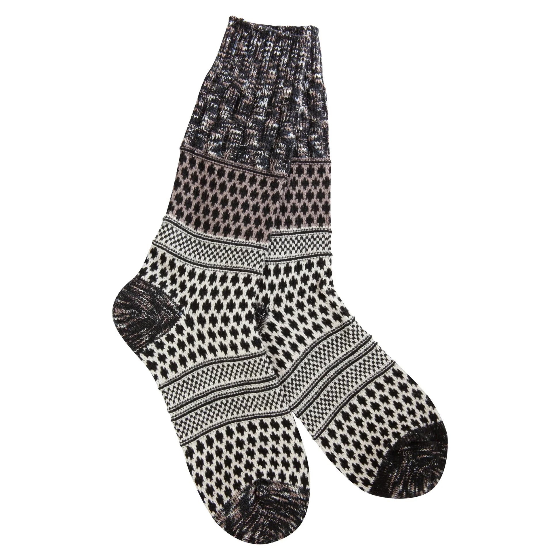 Socks- World's Softest Gallery Textured Crew Nightfall Multi by Homeportonline
