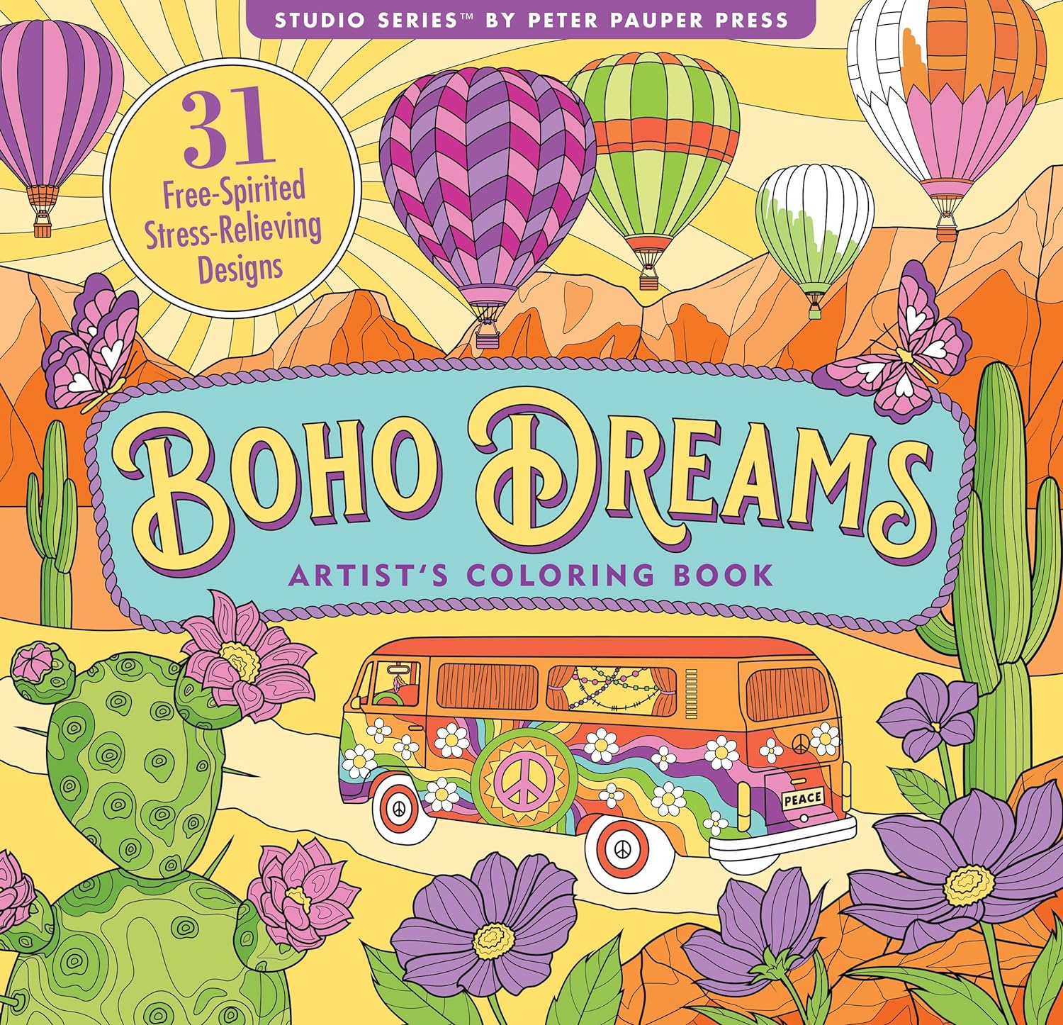 Artist's Adult Coloring Book Boho Dreams by Homeportonline