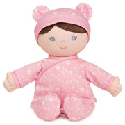 Plush Baby Doll Sustainable Rosabella Dressed In A Pink Onesie by Homeportonline