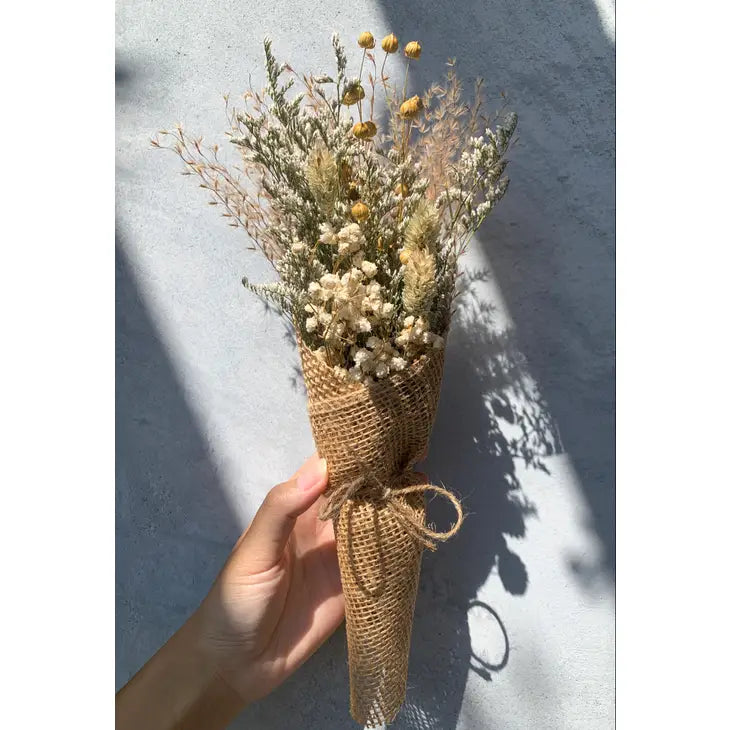 Dried Flowers Burlap Bouquet
