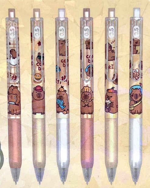 Gel Pen Retractable Capybara (Sold Individually) by Homeportonline