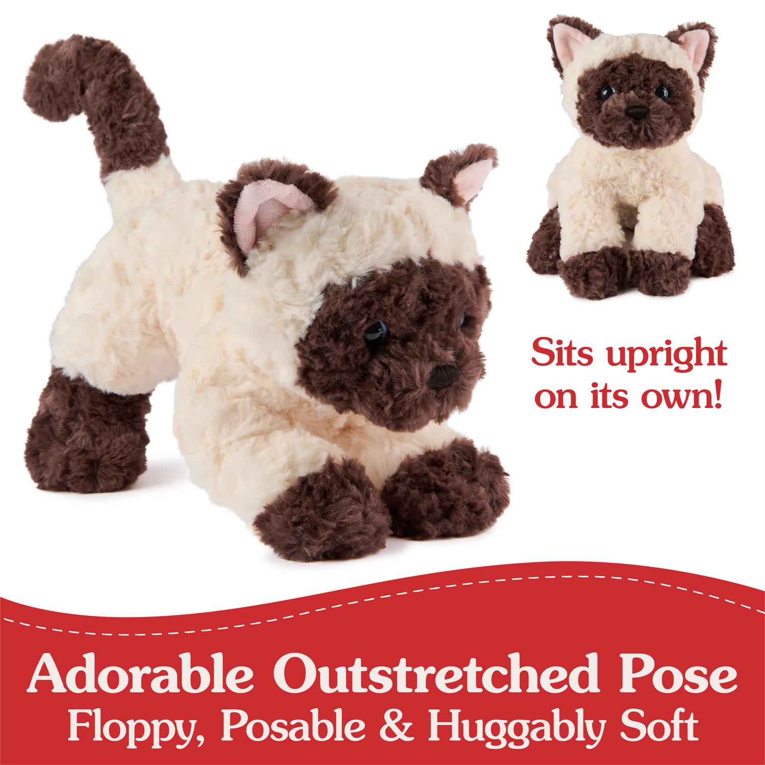 Plush Cat & Dog Collection Siamese Kitten Bootsie 9" by Homeportonline